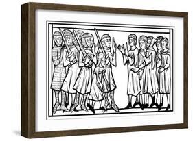 Christian Prisoners Taken During a Crusade, 13th Century-null-Framed Giclee Print