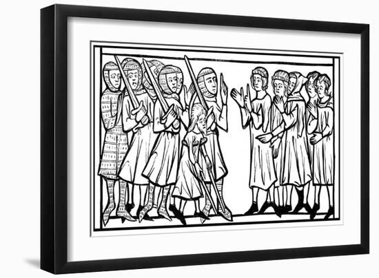 Christian Prisoners Taken During a Crusade, 13th Century-null-Framed Giclee Print