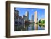 Christian Science Plaza in Midtown Boston with Urban City View and Water Reflection.-Songquan Deng-Framed Photographic Print
