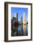 Christian Science Plaza in Midtown Boston with Urban City View and Water Reflection.-Songquan Deng-Framed Photographic Print