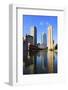 Christian Science Plaza in Midtown Boston with Urban City View and Water Reflection.-Songquan Deng-Framed Photographic Print