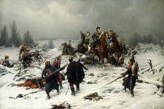 Prussian Uhlans Attacking French Zoaves, Franco Prussian War-Christian Sell-Stretched Canvas