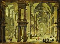 The Interior of a Renaissance Cathedral-Christian Stocklin-Stretched Canvas