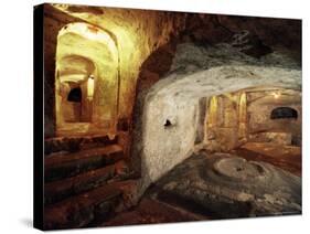 Christian Tombs, St. Pauls Catacombs, Rabat, Malta-Adam Woolfitt-Stretched Canvas