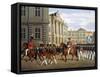 Christian VIII of Denmark at Amalienborg in 1848-Andreas Herman Hunaeus-Framed Stretched Canvas