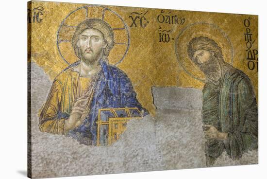 Christian Wall Mosaic. Hagia Sophia. Istanbul. Turkey-Tom Norring-Stretched Canvas
