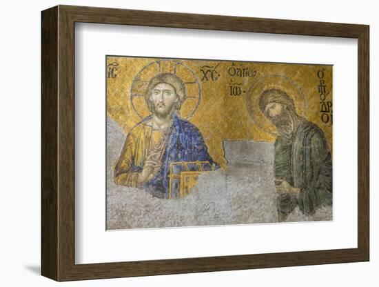 Christian Wall Mosaic. Hagia Sophia. Istanbul. Turkey-Tom Norring-Framed Photographic Print