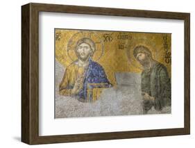 Christian Wall Mosaic. Hagia Sophia. Istanbul. Turkey-Tom Norring-Framed Photographic Print