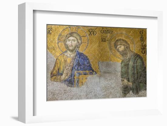 Christian Wall Mosaic. Hagia Sophia. Istanbul. Turkey-Tom Norring-Framed Photographic Print