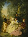 Group of Elegant Poeple in a Park, 1746-Christian Wilhelm Dietrich-Framed Giclee Print