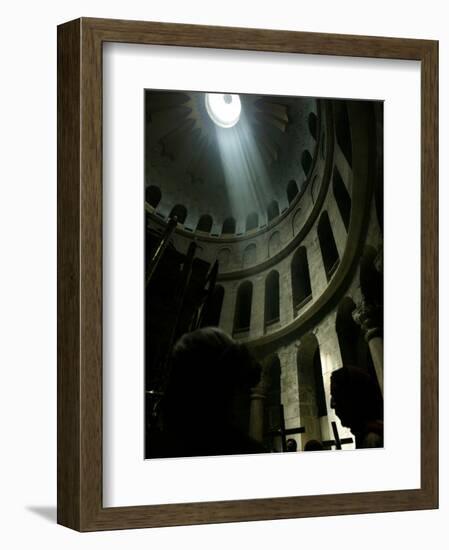 Christian Worshippers Attend Orthodox Good Friday Procession at Church of Holy Sepulchre-null-Framed Photographic Print