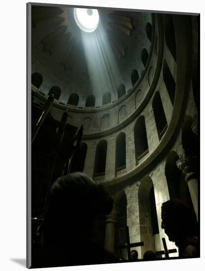 Christian Worshippers Attend Orthodox Good Friday Procession at Church of Holy Sepulchre-null-Mounted Photographic Print