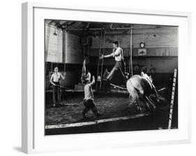 Christiani Family Practicing Their Bareback Riding Act-Gjon Mili-Framed Premium Photographic Print