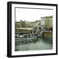 Christiania (Present Day Oslo, Norway), Salvation Army Prayer on a Fishing Boat-Leon, Levy et Fils-Framed Photographic Print