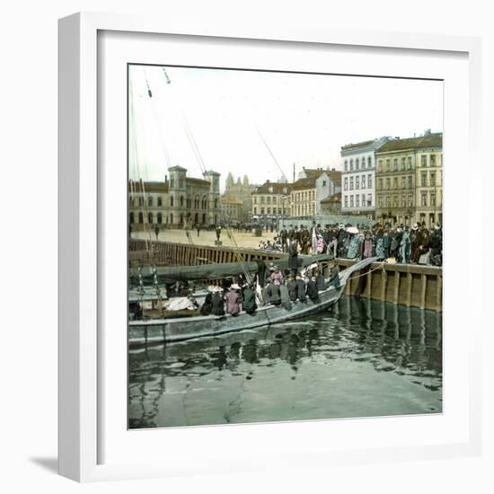 Christiania (Present Day Oslo, Norway), Salvation Army Prayer on a Fishing Boat-Leon, Levy et Fils-Framed Photographic Print