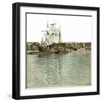 Christiania (Present Day Oslo, Norway), the Port-Leon, Levy et Fils-Framed Premium Photographic Print