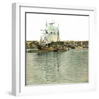 Christiania (Present Day Oslo, Norway), the Port-Leon, Levy et Fils-Framed Premium Photographic Print