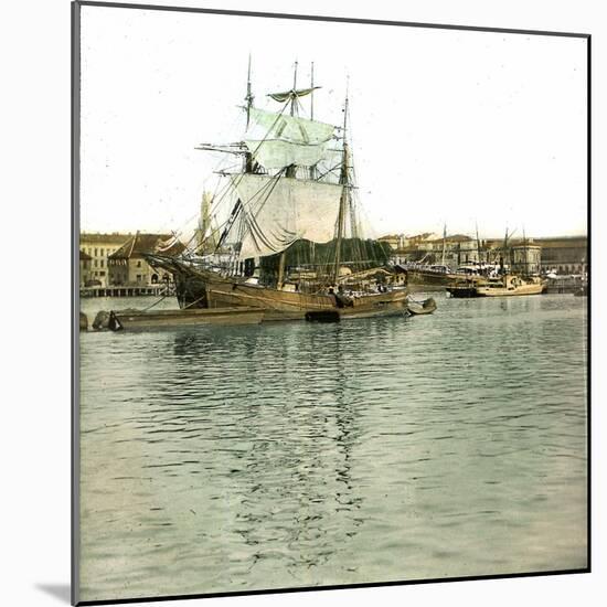 Christiania (Present Day Oslo, Norway), the Port-Leon, Levy et Fils-Mounted Premium Photographic Print