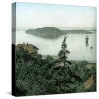 Christiania (Present Day Oslo, Norway), View of the Fjord-Leon, Levy et Fils-Stretched Canvas