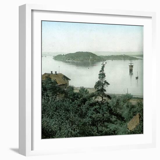 Christiania (Present Day Oslo, Norway), View of the Fjord-Leon, Levy et Fils-Framed Photographic Print