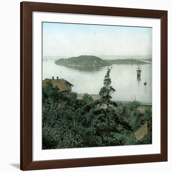 Christiania (Present Day Oslo, Norway), View of the Fjord-Leon, Levy et Fils-Framed Photographic Print