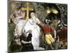 Christians in the Catacombs Arrested by Roman Soldiers-null-Mounted Giclee Print