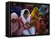 Christians Pray During a Ceremony to Celebrate Orthodox Palm Sunday, Outside a Church in Pakistan-null-Framed Stretched Canvas