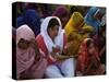 Christians Pray During a Ceremony to Celebrate Orthodox Palm Sunday, Outside a Church in Pakistan-null-Stretched Canvas