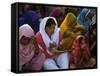 Christians Pray During a Ceremony to Celebrate Orthodox Palm Sunday, Outside a Church in Pakistan-null-Framed Stretched Canvas