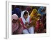 Christians Pray During a Ceremony to Celebrate Orthodox Palm Sunday, Outside a Church in Pakistan-null-Framed Photographic Print