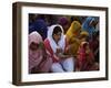 Christians Pray During a Ceremony to Celebrate Orthodox Palm Sunday, Outside a Church in Pakistan-null-Framed Photographic Print