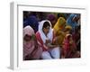 Christians Pray During a Ceremony to Celebrate Orthodox Palm Sunday, Outside a Church in Pakistan-null-Framed Photographic Print