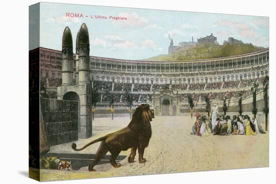 Christians vs. Lions, Roman Coliseum-null-Stretched Canvas