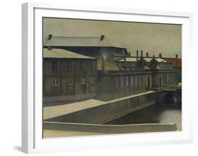 Christiansborg Palace from the Marmorbroen Bridge-Vilhelm Hammershoi-Framed Giclee Print