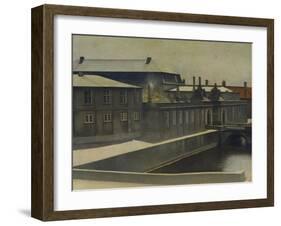 Christiansborg Palace from the Marmorbroen Bridge-Vilhelm Hammershoi-Framed Giclee Print