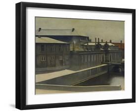 Christiansborg Palace from the Marmorbroen Bridge-Vilhelm Hammershoi-Framed Giclee Print