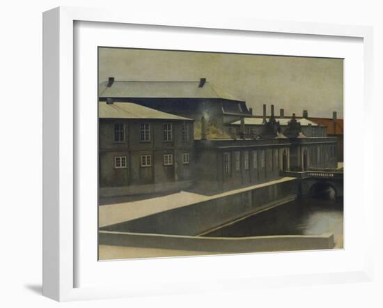 Christiansborg Palace from the Marmorbroen Bridge-Vilhelm Hammershoi-Framed Giclee Print