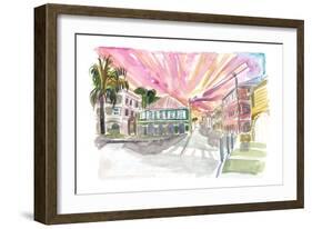 Christiansted St Croix Colonial Street Scene US Virgin Islands II-M. Bleichner-Framed Art Print