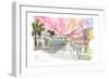 Christiansted St Croix Colonial Street Scene US Virgin Islands II-M. Bleichner-Framed Art Print