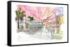 Christiansted St Croix Colonial Street Scene US Virgin Islands II-M. Bleichner-Framed Stretched Canvas