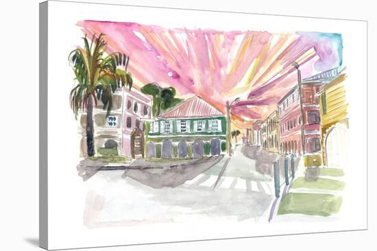 Christiansted St Croix Colonial Street Scene US Virgin Islands II-M. Bleichner-Stretched Canvas