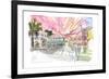 Christiansted St Croix Colonial Street Scene US Virgin Islands II-M. Bleichner-Framed Art Print