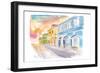 Christiansted US Virgin Islands Colonial Street Scene At Sunset St Croix-M. Bleichner-Framed Premium Giclee Print