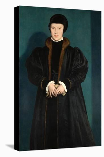 Christina of Denmark, Duchess of Milan in Mourning-Hans Holbein the Younger-Stretched Canvas
