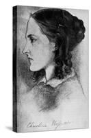 Christina Rossetti - portrait-Dante Gabriel Charles Rossetti-Stretched Canvas