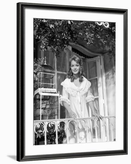 CHRISTINE, 1958 directed by PIERRE GASPARD-HUIT Romy Schneider (b/w photo)-null-Framed Photo