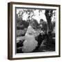 Christine by Pierre Gaspard Huit with Romy Schneider and Alain Delon, 1958 (b/w photo)-null-Framed Photo