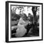 Christine by Pierre Gaspard Huit with Romy Schneider and Alain Delon, 1958 (b/w photo)-null-Framed Photo