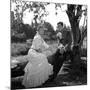 Christine by Pierre Gaspard Huit with Romy Schneider and Alain Delon, 1958 (b/w photo)-null-Mounted Photo