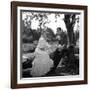 Christine by Pierre Gaspard Huit with Romy Schneider and Alain Delon, 1958 (b/w photo)-null-Framed Photo